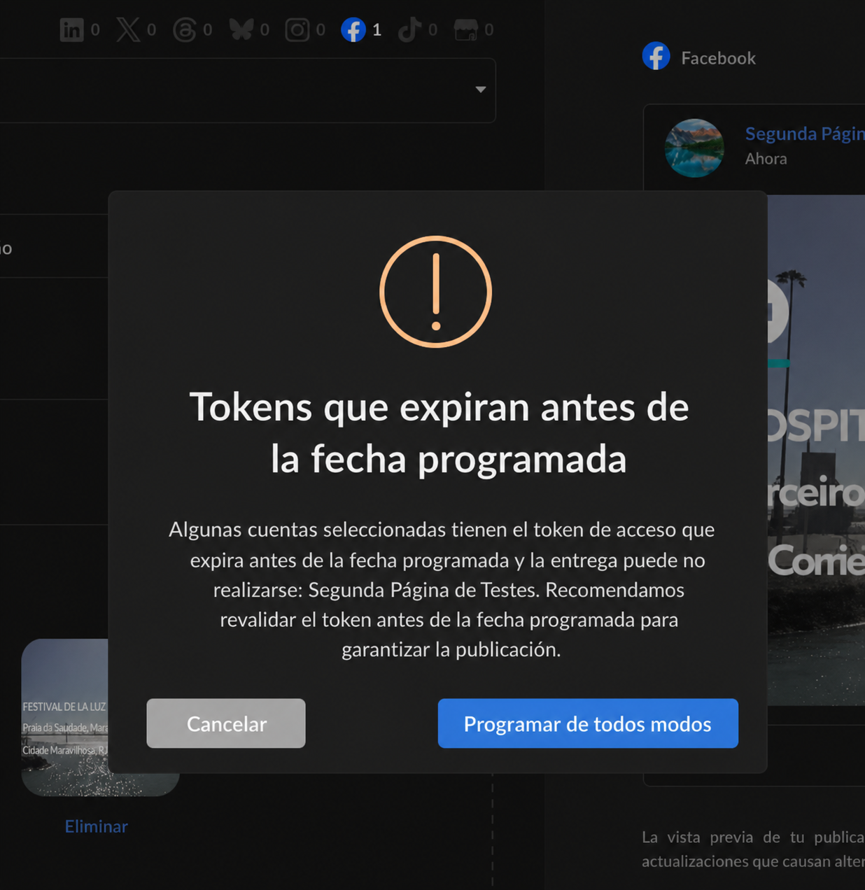 PLATAFORMA - Sistema proactivo de gestión del vencimiento de tokens sociales